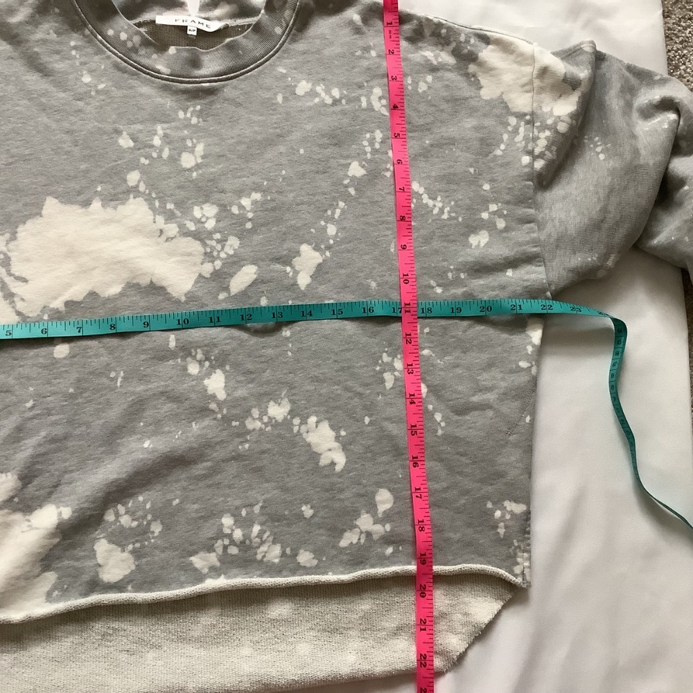 Frame SweatshirtEasy Shirttails Gris Heather Artsy Size Small - Picture 13 of 13